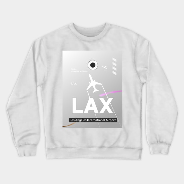 LOS ANGELES LAX Airport Crewneck Sweatshirt by Woohoo